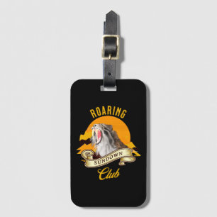 Étiquette À Bagage Roaring Sundown Club Sabertooth Tiger