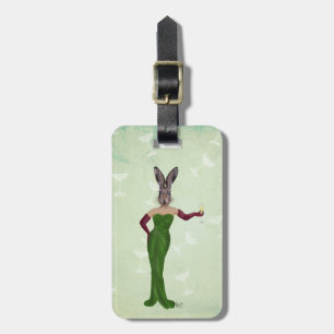 Étiquette À Bagage Robe verte de lapin 3
