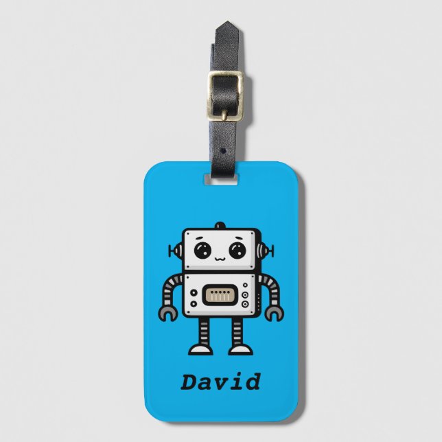 Étiquette À Bagage Robot (Devant Vertical)