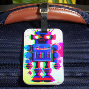 Étiquette À Bagage Robot Suspect numéro 4