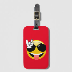 Étiquette À Bagage Roche d'Emoji dessus