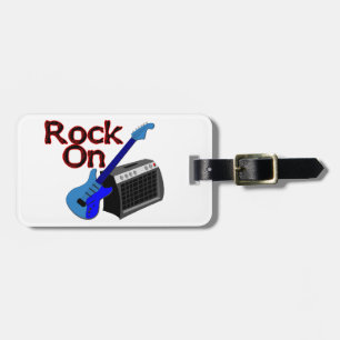 Étiquette À Bagage Roche sur la guitare et l'ampère