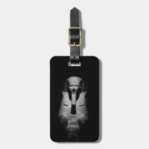 Étiquette À Bagage Roi pharaon noir et blanc