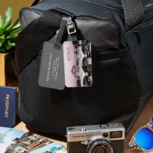 Étiquette À Bagage Rome Italie Castel Sant'Angelo Pont Sunset