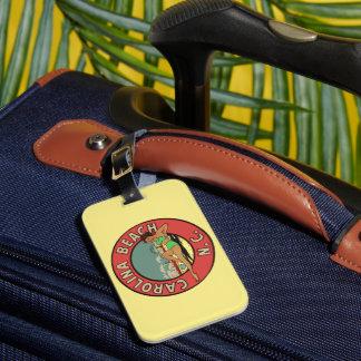 Étiquette À Bagage Rondelle Rétro de Carolina Beach
