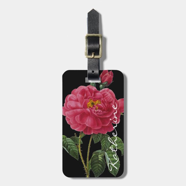 Étiquette À Bagage Rosa Gallica (Devant Vertical)