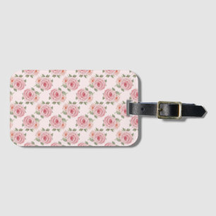 Étiquette À Bagage Rose anglais rose cottage fleuri vintage motif