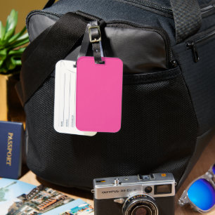 Étiquette À Bagage Rose chaud clair clair