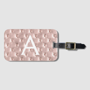 Étiquette À Bagage Rose Gold Bijoux Classic Monogramme Nom