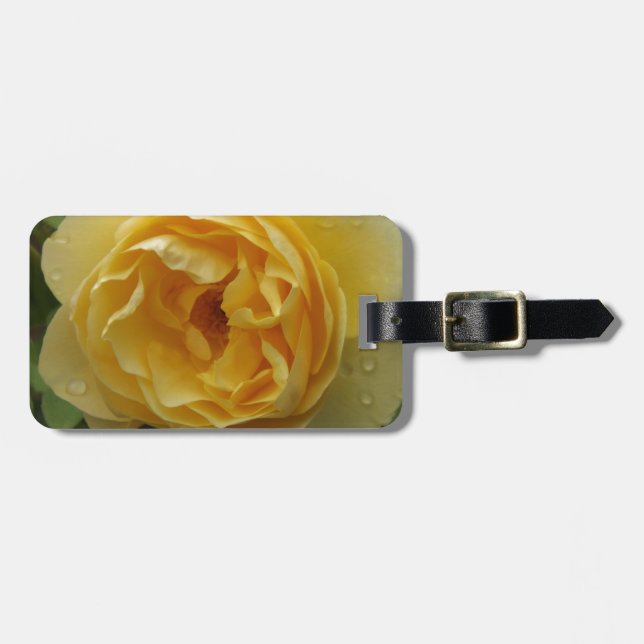 Étiquette À Bagage Rose jaune (Devant horizontal)