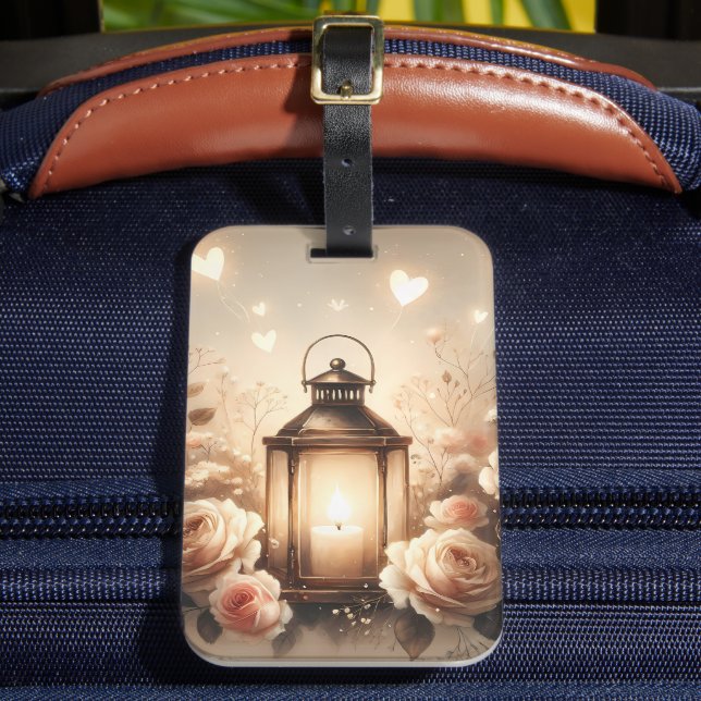 Étiquette À Bagage Rose Lantern Glow Bouquet (Insitu Rectoal 2)