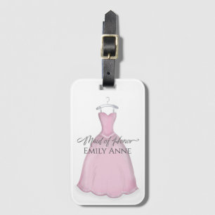 Étiquette À Bagage Rose mignon Simple Maid Of Honor Bridesmaid Custom