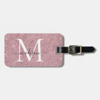 Rose Monogramme de script Parties scintillant étin
