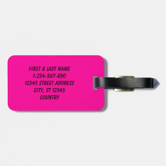Étiquette À Bagage Rose perse solide rose profond