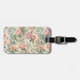 Étiquette À Bagage Rose romantique Vintage inspiré