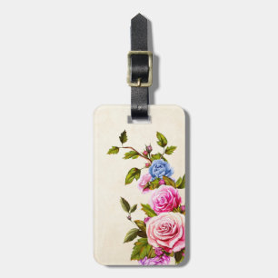 Étiquette À Bagage Roses aquarelle