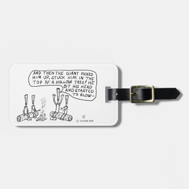 Étiquette À Bagage Roues de feu de camp (Devant horizontal)