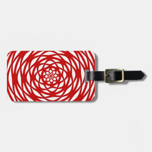 Étiquette À Bagage Rouge blanc Noël moderne Circle Design Motif