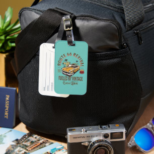 ÉTIQUETTE À BAGAGE ROUTE 66 REVIVAL - ALIMENTÉ PAR VINTAGE - BEL AIR