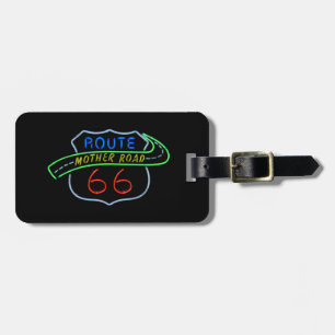 Étiquette À Bagage Route 66, Route Mère, Panneau néon