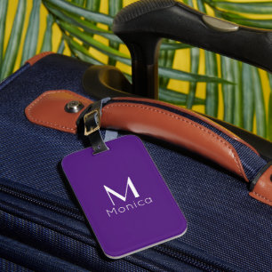 Étiquette À Bagage Royal violet - personnalisé