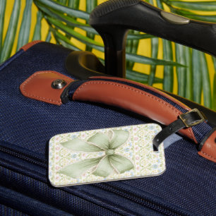 Étiquette À Bagage Ruban vintage élégant