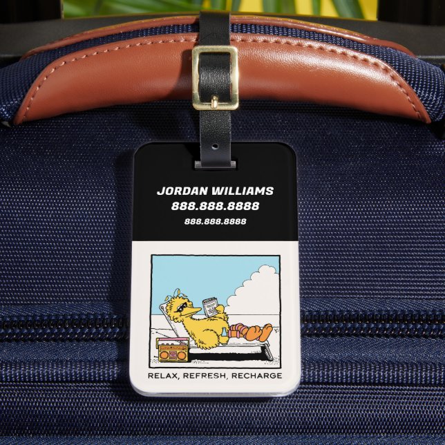 Étiquette À Bagage Rue Sésame | Big Bird Relax | Ajouter vos informat (Insitu Rectoal 2)