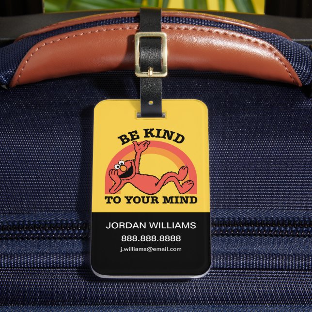 Étiquette À Bagage Rue Sésame | Elmo Be Kind | Ajouter vos informatio (Insitu Rectoal 2)