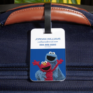 Étiquette À Bagage Rue Sésame Monstre Elmo & Cookie