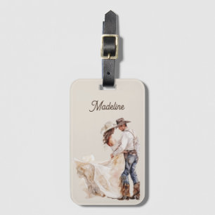 Étiquette À Bagage Rustic Western Ranch Mariage cadeau