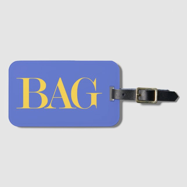 Étiquette À Bagage Sac (Devant Horizontal)