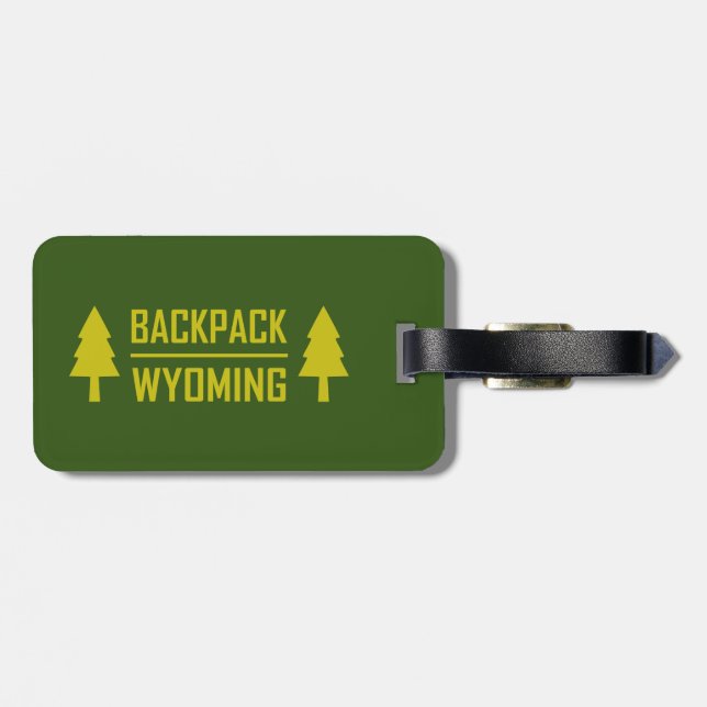 Étiquette À Bagage Sac à dos Wyoming (Dos horizontal)