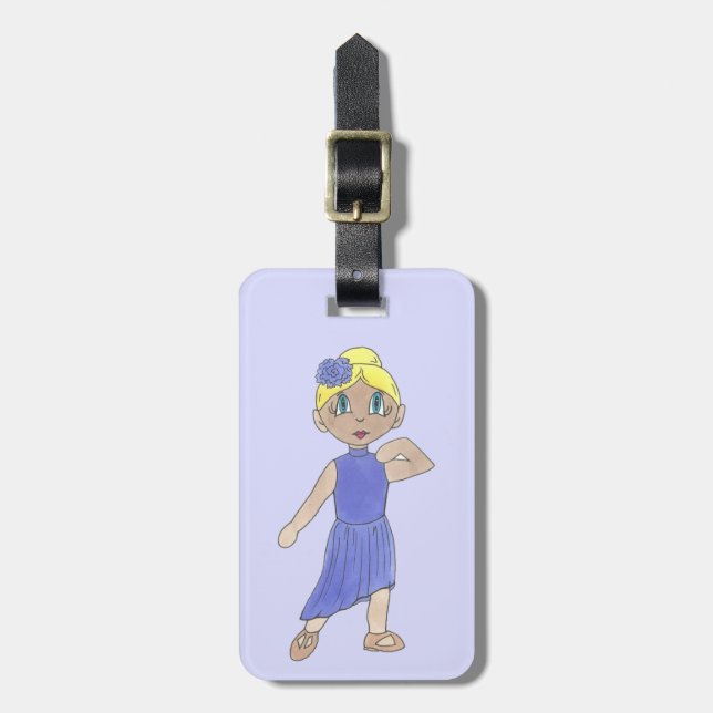 Étiquette À Bagage Sac de danse personnalisé Lyrique Classe de danseu (Devant Vertical)