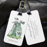 Sac de golf vert Monogram