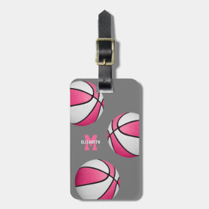 Étiquette À Bagage sac de voyage de basket blanc rose pour filles