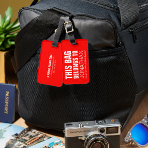 Étiquette À Bagage Sac drôle personnalisé Attention Humour Blague
