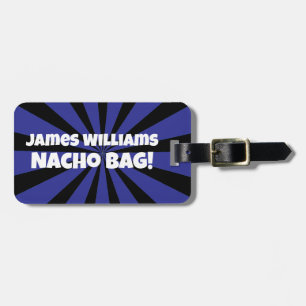 Étiquette À Bagage Sac Nacho Personnalisé Funny Retro Blue Star