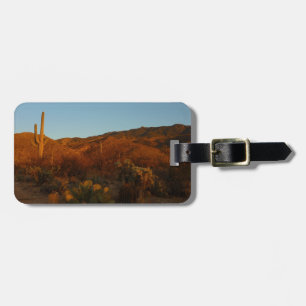 Étiquette À Bagage Saguaro Sunset I Arizona Désert Paysage