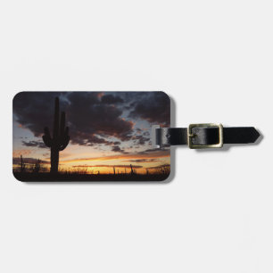 Étiquette À Bagage Saguaro Sunset III Arizona Desert Paysage