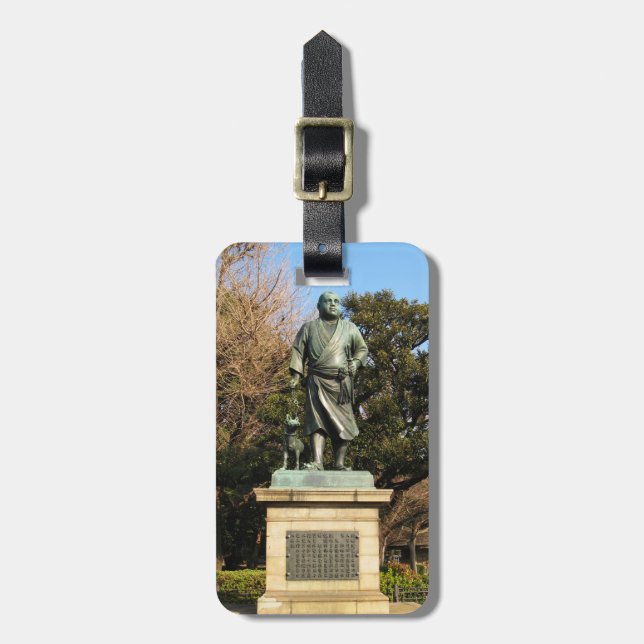 Étiquette À Bagage Saigo Takamori (Le Dernier Samurai) & Statue du Ch (Devant Vertical)