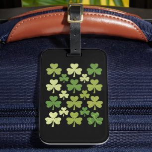 Étiquette À Bagage Saint Patrick's Day Heart Lucky Clover Shamrock