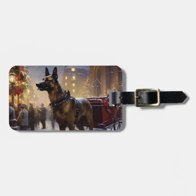 Étiquette À Bagage Saison de Noël belge de Malinoi (Devant horizontal)