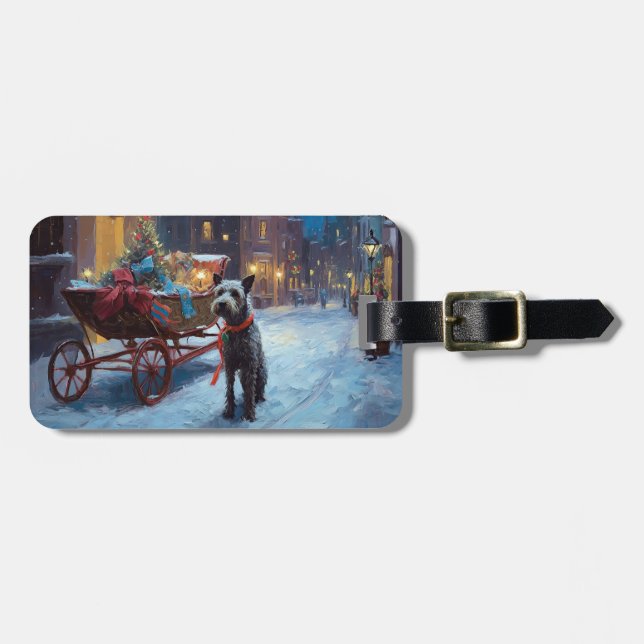 Étiquette À Bagage Saison de Noël de Chesapeake (Devant horizontal)