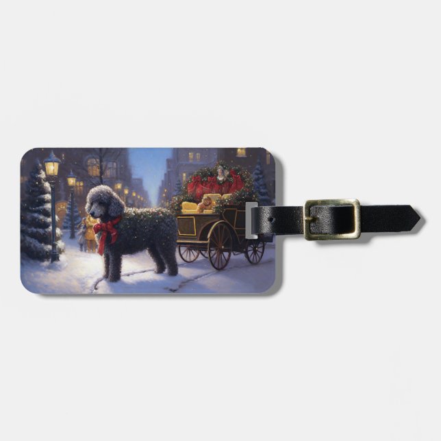 Étiquette À Bagage Saison des fêtes de Noël des canicules (Devant horizontal)