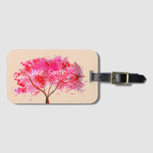 Étiquette À Bagage Sakura art japonais de fleurs de cerisier