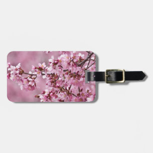 Étiquette À Bagage Sakura Cherry Blossoms Pastel Pink Layers