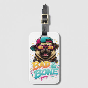 Étiquette À Bagage Sale Canaille Pug — Conception de Vêtements de Rue