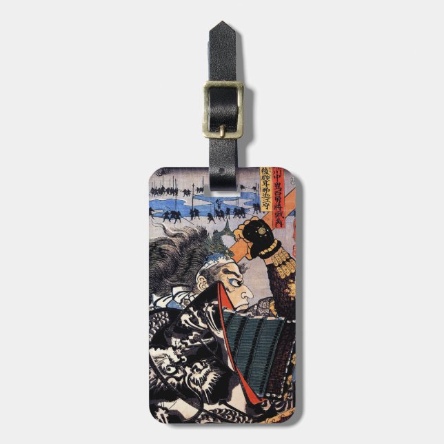 Étiquette À Bagage Samouraïs légendaires japonais orientaux frais de (Devant Vertical)