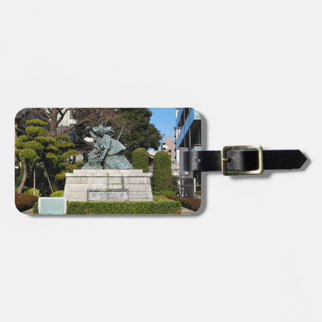 Étiquette À Bagage Samurai Kamakura Gongoro Kagemasa Kabuki Statue (Devant horizontal)
