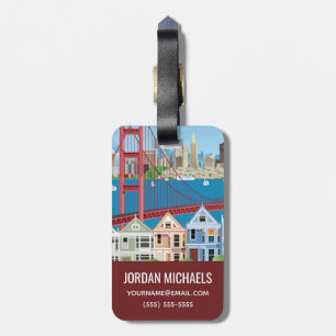 Étiquette À Bagage San Francisco, CA   la ville par la baie